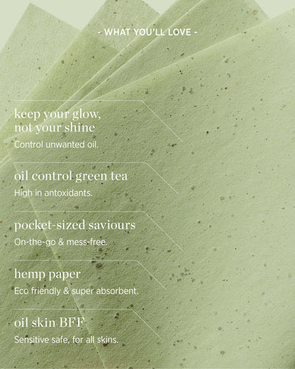 green tea oil control paper